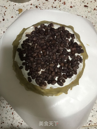 抹茶蜜豆千层蛋糕的做法步骤：24