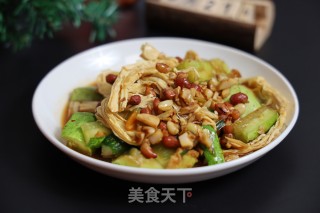 黄瓜拌腐竹的做法步骤：8