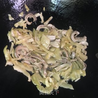 咸菜炒猪肚的做法步骤：6
