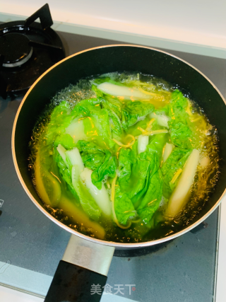 鸡蛋素菜面的做法步骤：4