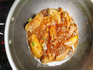 五香黄金鸡翅的做法步骤：9
