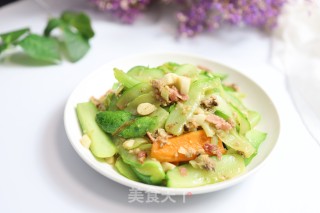 培根炒有机黄瓜的做法步骤：9