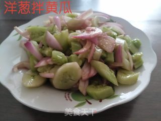 洋葱拌黄瓜的做法步骤：3