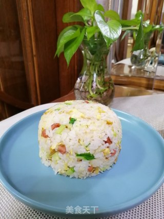青瓜火腿蛋炒饭的做法步骤：9