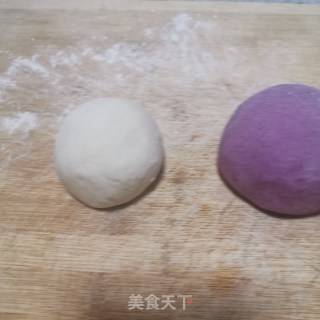芝麻酱，紫薯花卷的做法步骤：8