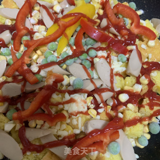 平底锅也能做披萨的做法步骤：8
