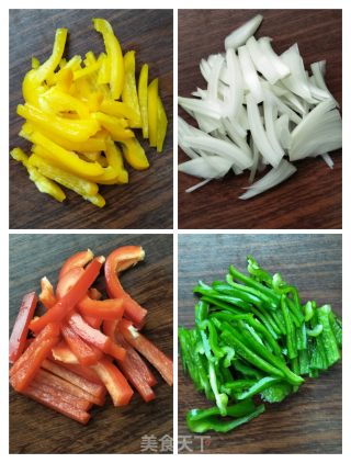 彩椒肉丝拌面的做法步骤：4