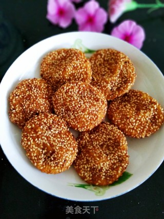 南瓜芝麻饼的做法步骤：12