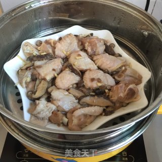 香菇蒸鸡翅的做法步骤：8
