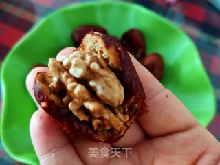 红枣蒸核桃的做法步骤：5