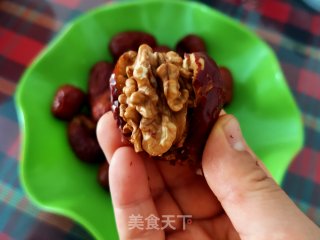 红枣蒸核桃的做法步骤：6