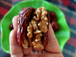 红枣蒸核桃的做法步骤：7