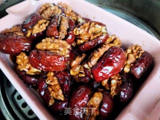 红枣蒸核桃的做法步骤：11