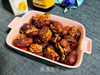 红枣蒸核桃的做法步骤：15