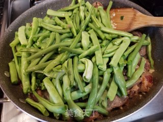 肉片炒四季豆的做法步骤：5