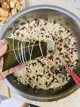 黎麦红豆肉粽的做法步骤：4