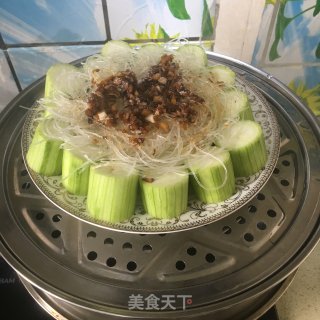 蒜蓉粉丝蒸丝瓜的做法步骤：4
