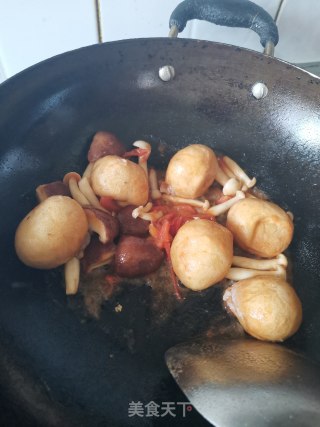 油面筋虾滑番茄汤的做法步骤：6