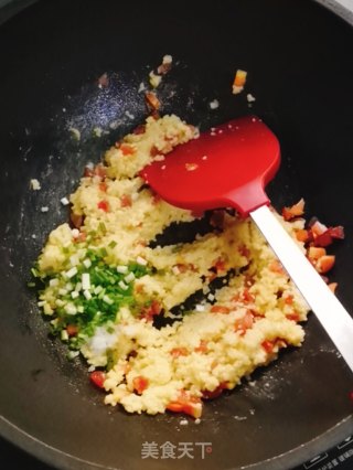 小米炒腊肠的做法步骤：8