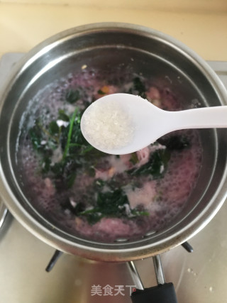 咸蛋杂菜汤的做法步骤：7