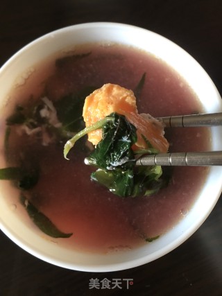 咸蛋杂菜汤的做法步骤：9
