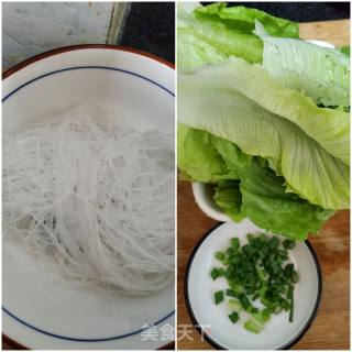 蚝油生菜拌粉丝的做法步骤：1