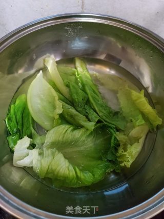 蚝油生菜拌粉丝的做法步骤：3