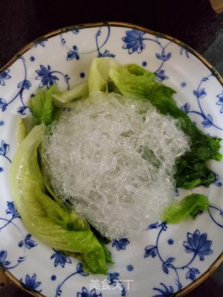 蚝油生菜拌粉丝的做法步骤：4