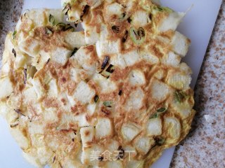 馒头丁鸡蛋饼的做法步骤：5