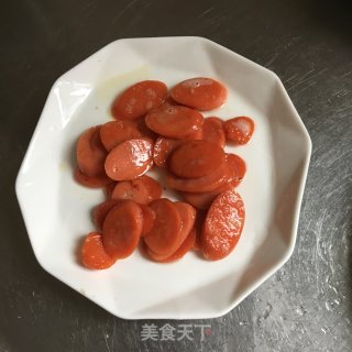 火腿香菇青菜炒面的做法步骤：5