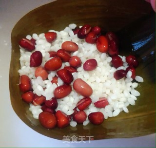 #蒸菜#红豆糯米粽的做法步骤：5