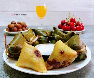#蒸菜#红豆糯米粽的做法步骤：13