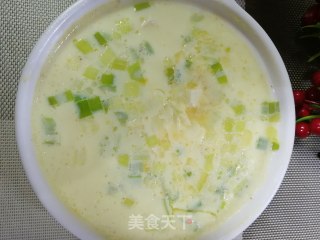 嫩豆腐虾仁蒸蛋的做法步骤：6