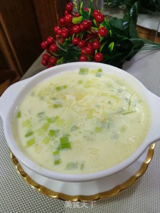 嫩豆腐虾仁蒸蛋的做法步骤：10