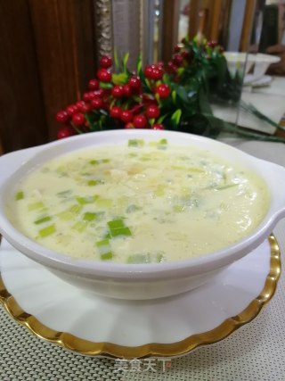 嫩豆腐虾仁蒸蛋的做法步骤：11