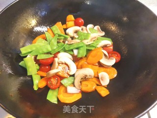 火麻油田园彩虹蔬的做法步骤：6