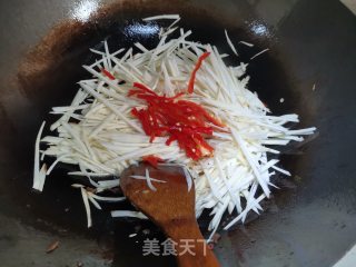 茭瓜炒牛肉的做法步骤：4