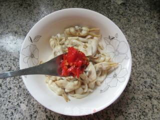 蛏子拌白玉菇的做法步骤：7