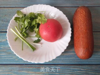 老黄瓜西红柿汤的做法步骤：1