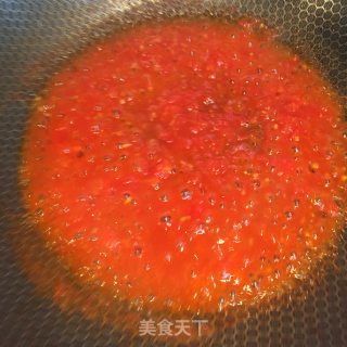 蕃茄鸡蛋炒年糕的做法步骤：4