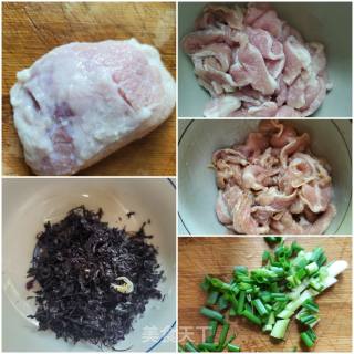 紫菜滑肉汤的做法步骤：1
