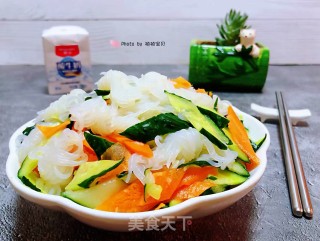 魔芋凉拌黄瓜胡萝卜的做法步骤：11