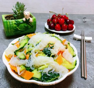 魔芋凉拌黄瓜胡萝卜的做法步骤：14