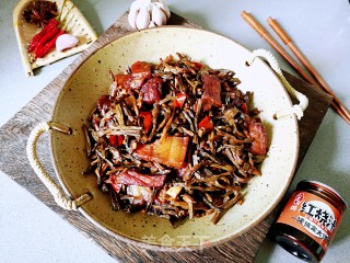 干豆角炒肉的做法步骤：10