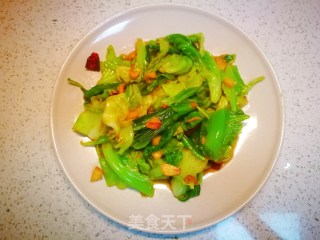 炝炒手撕包菜的做法步骤：10