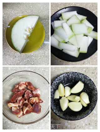 排骨烧冬瓜的做法步骤：1