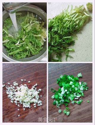 干豆腐豆芽拌苦菊的做法步骤：3