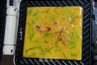 火腿煎蛋的做法步骤：4