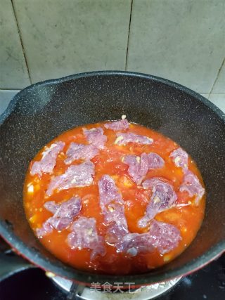 嫩滑牛肉烧番茄的做法步骤：6