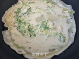 苦苣菜鸡蛋饼的做法步骤：4